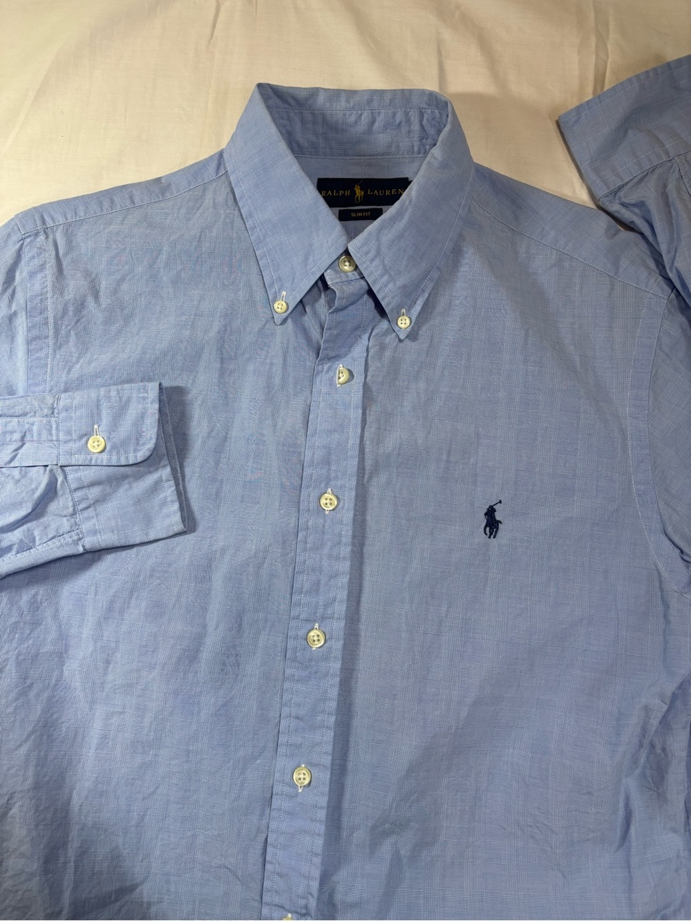 Ralph Lauren Men's Sky Blue Button-Down Dress Shirt